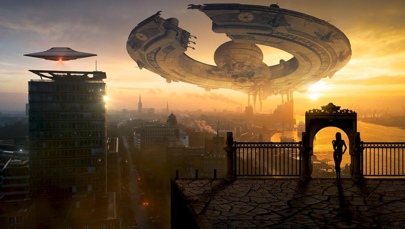UFO in the sky